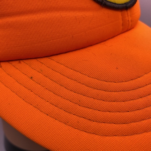 Vintage Ontario Moose and Deer Hunter Embroidered Patch Snapback Hat Orange - Picture 6 of 16